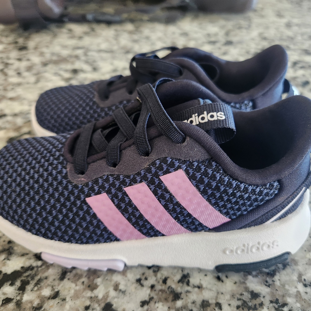 adidas Kids Navy and Pink Athletic Sneakers